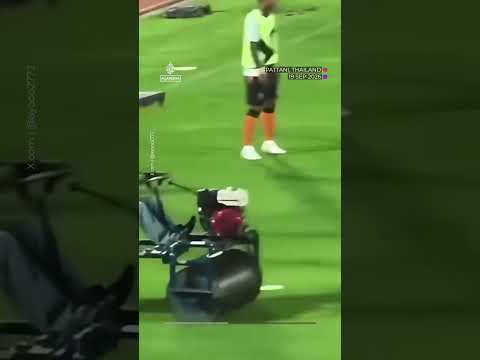 Former England and Tottenham star Andros Townsend run over by pitch roller | #AJ shorts