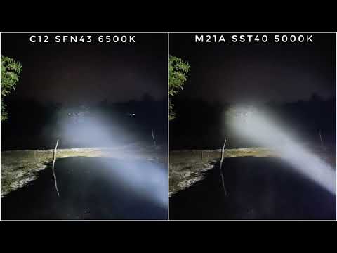 Mantaray C12 SFN43 6500K vs Convoy M21A SST40 5000K | Test Range: 100-300 meters