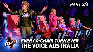 Every 4-CHAIR TURN Blind Audition on The Voice Australia | Part 2/4