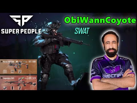 SUPER PEOPLE SWAT GAMEPLAY - OBIWANNCOYOTE & HALIFAX - Heroic VECTOR + Legendary SKS - DUO