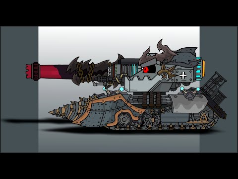 How To Draw Cartoon Tank Monster Hybrid Waffentrager | HomeAnimations - Cartoons About Tanks