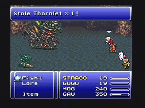 SNES Final Fantasy III/VI - NMLLG (125) Boss Hidon (Grand Train learned / Thornlet stolen)