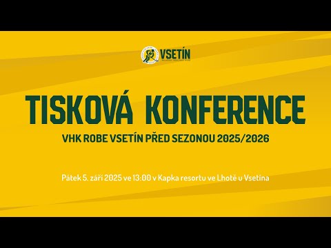 Tisková konference VHK ROBE Vsetín před sezonou 2025/2026