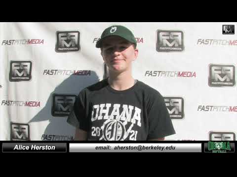 Alice Herston 4.2 GPA, Athletic Slapper, Outfielder & Third Base Softball Skills Video Ohana Tigers