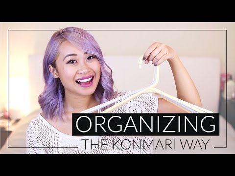 Part of a video titled How to Organize Your Closet the KonMari Way - YouTube