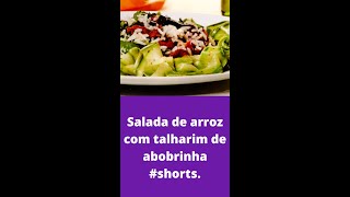 Talharim de abobrinha com risoto de tomate seco #shorts.