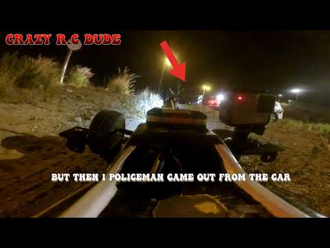 r.c car vs police v6! first time crazy r.c dude run away succesfully from cops! mugen mbxt