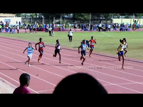 S Prathika of Sivagangai Wins Girls U14 100m semi final -3 || RDS 2022