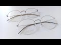HF30 Frame Kacamata Half Frame Titanium Heritage Bulat Wanita Pria
