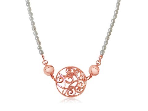 Maria Nicola - 10 Way Necklace - Swirl Pendant - rose gold