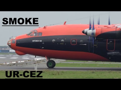 SMOKER HEAVEN : ANTONOV 12 , CAVOK ,  UR-CEZ  DEPARTURE , EBOS