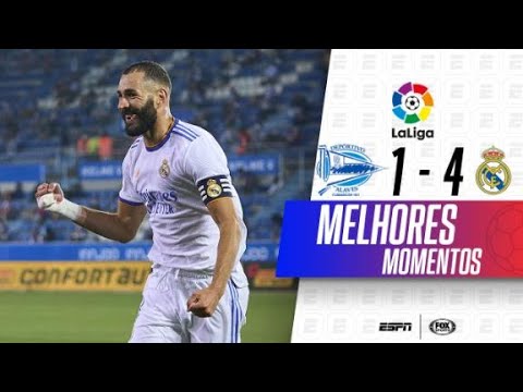 Gols e lances de Alavés x Real Madrid
