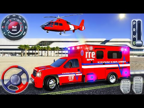 Ambulance Rescue Driver Simulator - Survival Emergency Van and Helicopter - Android GamePlay