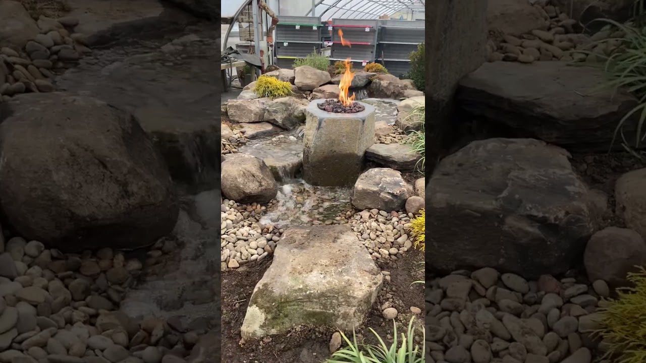 How to combine a fireplace 🔥 and a waterfall 💦