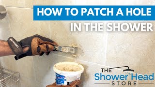 How To Patch a Hole In Ceramic Tile In The Shower!