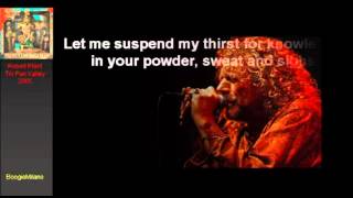 Robert Plant Tin Pan Valley with Lyrics