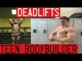 TEEN BODYBUILDER DEADLIFTS HEAVY/ EPISODE 3 BODYBUILDER TURNS INTO POWER LIFTER