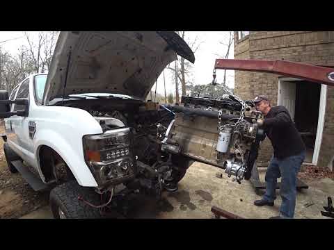 6.4 Ford F250 to 12 valve Cummins Swap - Installing the 5.9
