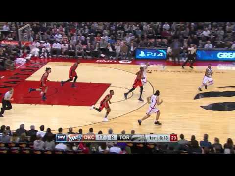 Jonas Valanciunas vs Oklahoma City Thunder 28.03.2016 (10Pts)