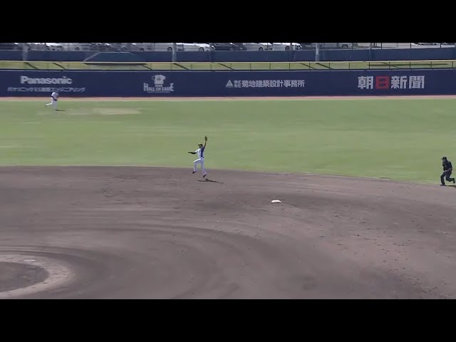 【ファーム】ファイターズ・平沼 華麗なジャンピングキャッチ!! 2018/4/26 F-E(ファーム)