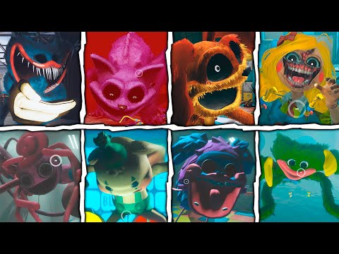 Poppy Playtime: Chapter 1, 2, 3 - All 3rd Person Jumpscares (Behind The Scenes)