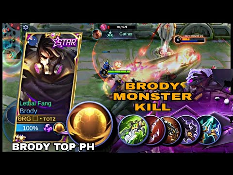 brody monster kill | brody gold lane | brody best item build 2022 #MLBB #BRODYML #brodytopglobal