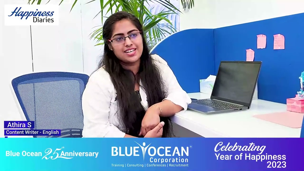 Blue Ocean Corporation Happiness Diaries 2023 - Athira S