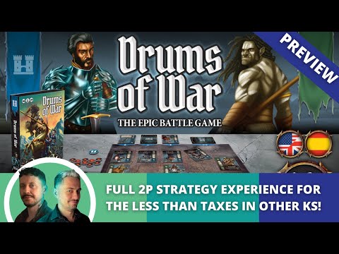 Drums of War Enclave: Prototype Preview. Competitive card game for 2P.