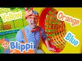 Learning Shapes And Colors With Blippi At Kidsville Indoor Playground Educational Videos For Kids