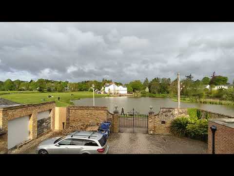 Gerrards Cross West Common Pond view cloudy time lapse