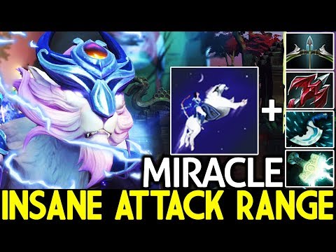 MIRACLE [Mirana] Insane Max Attack Range WTF Meta 7.23 Dota 2