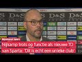 Nijkamp weet wat hem als technisch directeur van Sparta te doen staat: 'Handhaven van levensbelang'