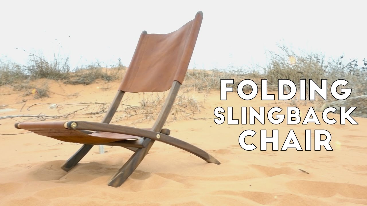 DIY Folding Wood and Leather Slingback Chair | Modern Builds | EP. 57