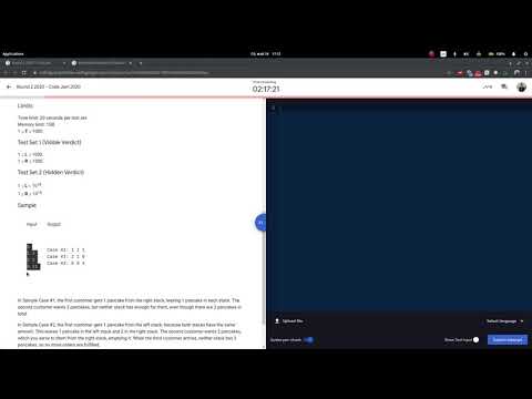 Google Code Jam Round 2 screencast