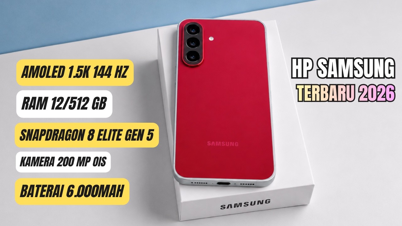 BARU SAJA RESMI‼️200 MP OIS, 6000mAh, RAM 12/512 GB | HP SAMSUNG TERBARU DAN TERBAIK 2026