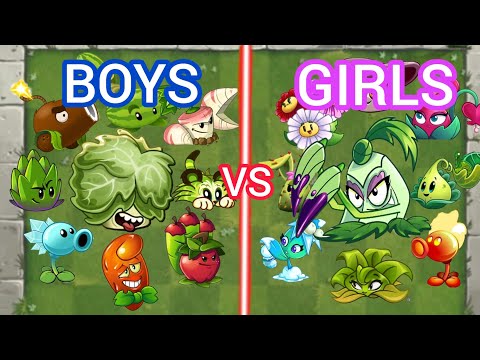 Boys VS Girls in PvZ2! Who Will Win? Plants VS Zombies 2 Hacked  Gameplay