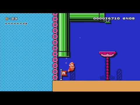 Sneak! Water Fortress ~潜入!水上要塞~ by ぽぴぺぷ - Super Mario Maker - No Commentary 1bq