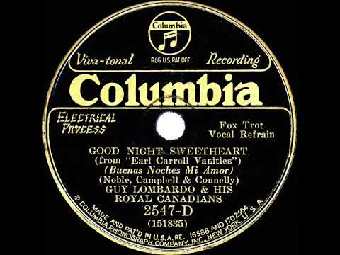 1931 HITS ARCHIVE: Goodnight Sweetheart - Guy Lombardo (Carmen Lombardo, vocal)