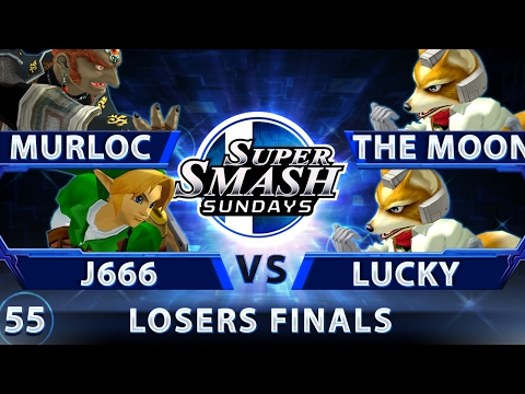SSS 55 - Epic Murloc & J666 vs. The Moon & Lucky - SSBM Losers Finals - Smash Melee