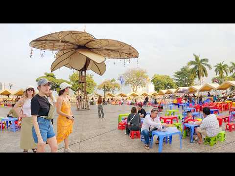 Cambodia Street Food Tour!! Best Food at Chaktomuk Walk Street, Weekend Market, Phnom Penh