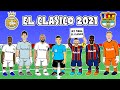 🔥Real Madrid vs Barcelona: the cartoon!🔥 (2-1 El Clasico Goals Highlights Kroos Benzema Mingueza)