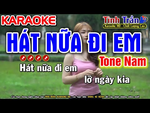 Hát Nữa Đi Em Karaoke Nhạc Sống Tone Nam | Liên Khúc Karaoke Bolero Hay Nhất