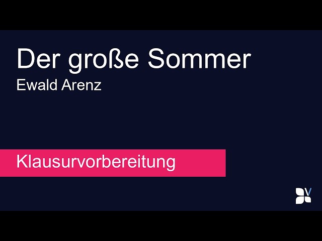 Vídeo relacionado con Der große Sommer: Roman
