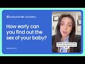 How Early Can You Find Out The Sex Of Your Baby Pregnancy Pregnancyjourney