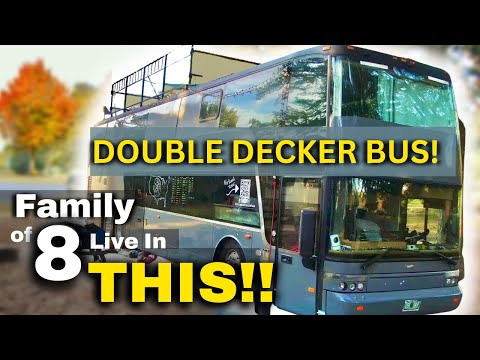 DIY Double Decker Bus/RV/Tiny House Conversion Tour! (Family of 8)