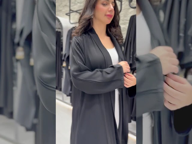 عبايه قماش انترنت تطريز هندسي