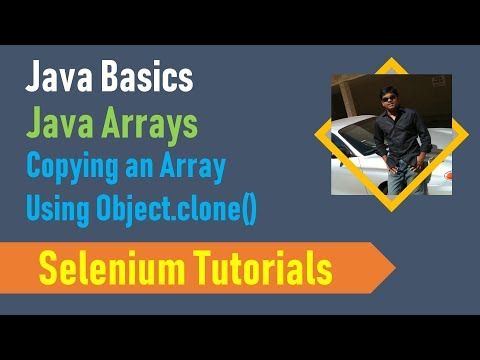 22h Java Basics For Selenium Java Arrays Copying An Array Using Object Clone