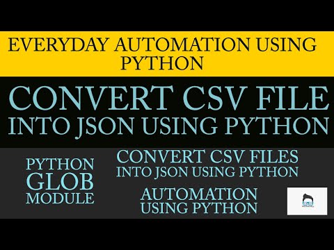 Convert Csv To Json Python Csv To Json Using Python Python Pythonprojects
