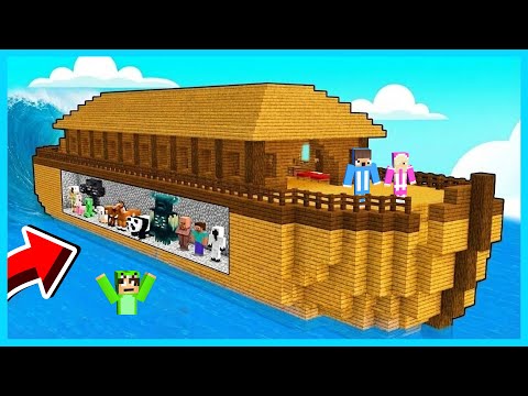 MIPAN & ZUZUZU BUAT KAPAL NABI NUH UNTUK MENYELAMATKAN SEMUA HEWAN DAN MANUSIA DI MINECRAFT!