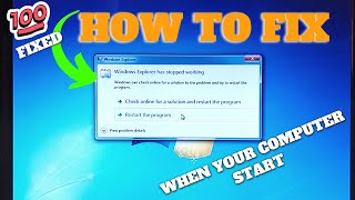 Windows Explorer Has Stopped Working In Page Error Problem - How To Fixed